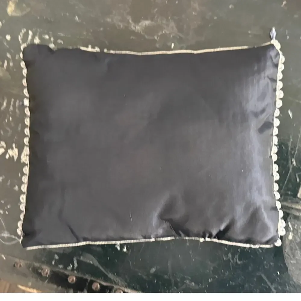 Western Horse Crossstitch Accent Pillow Handmade Cowboy